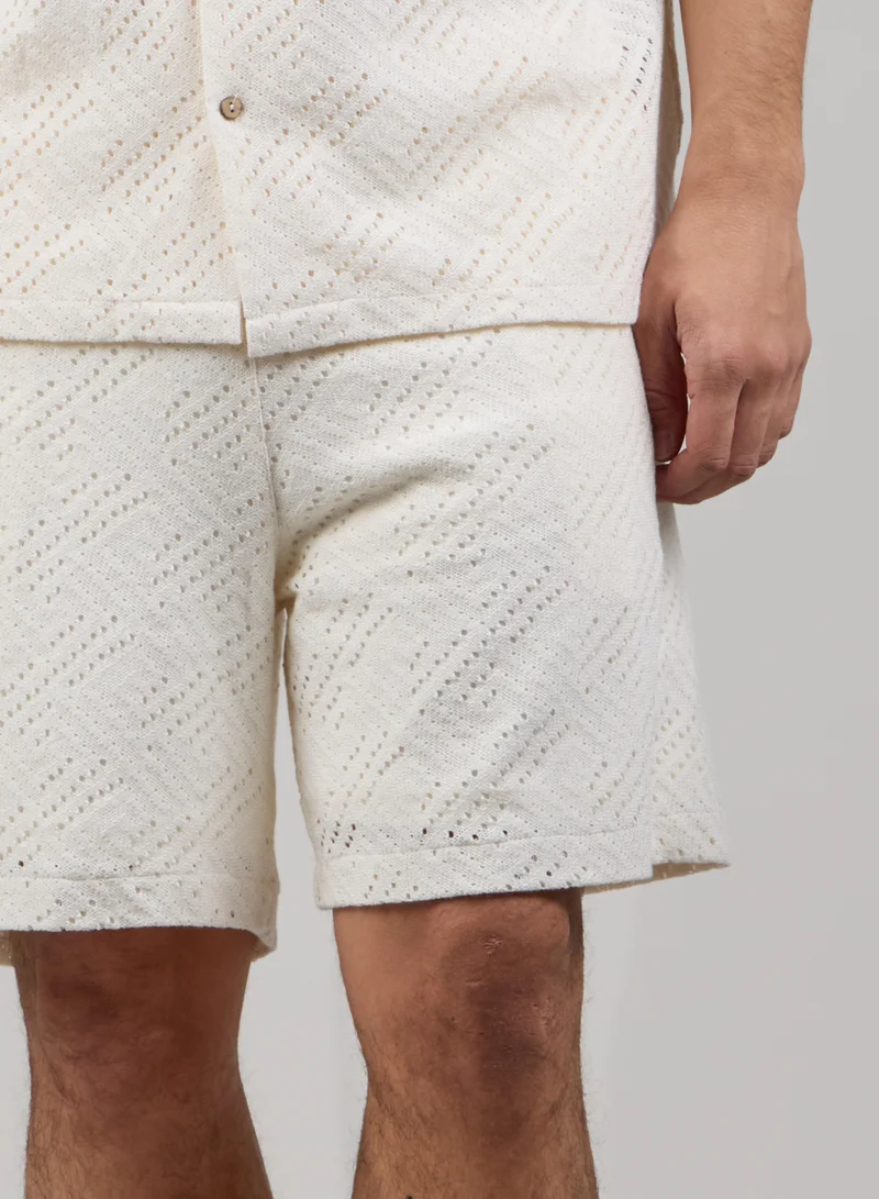 Just Nature  Textured Knit Resort Shorts for Men | Best Price UAE
